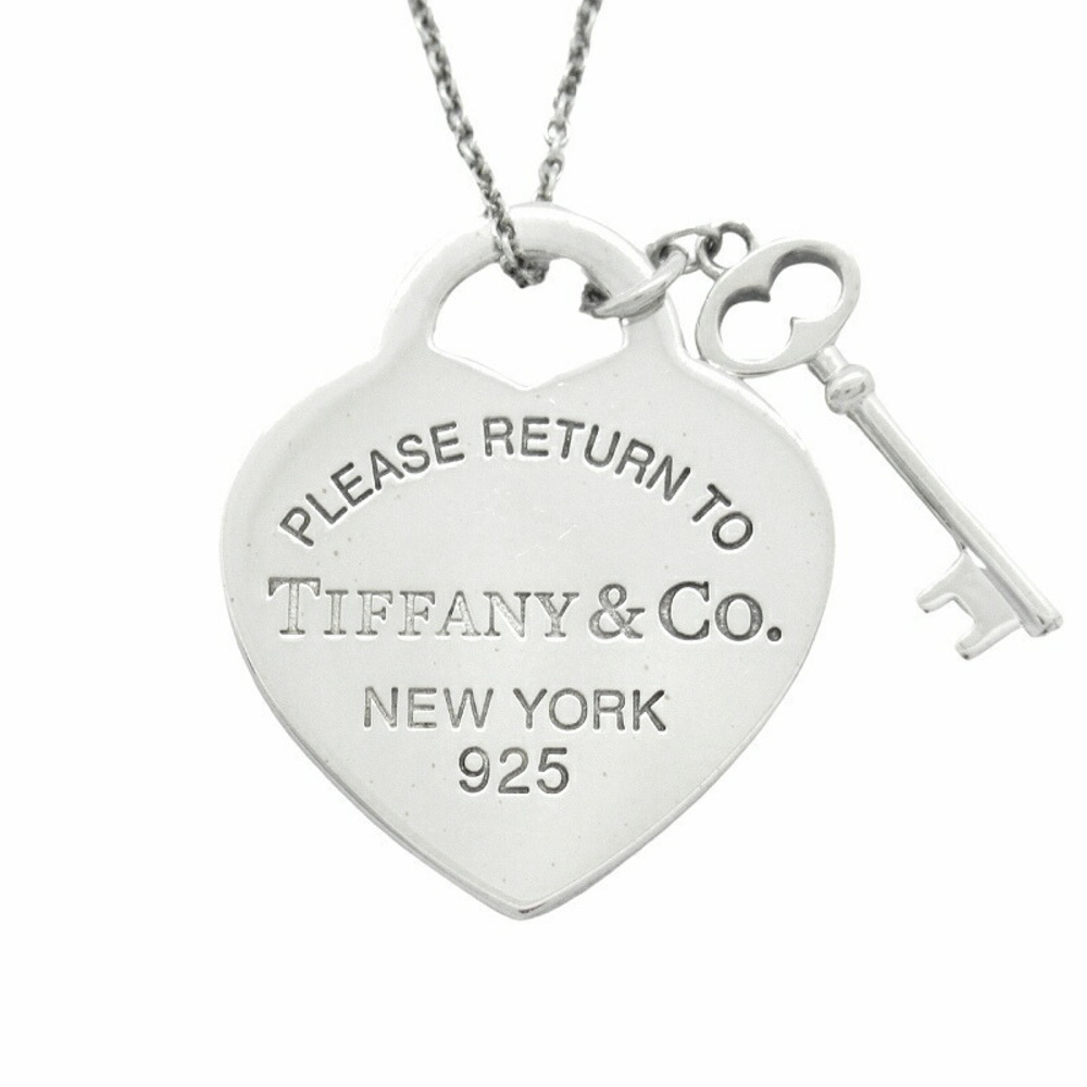 Tiffany Return to Heart Tag & Key Necklace Silver